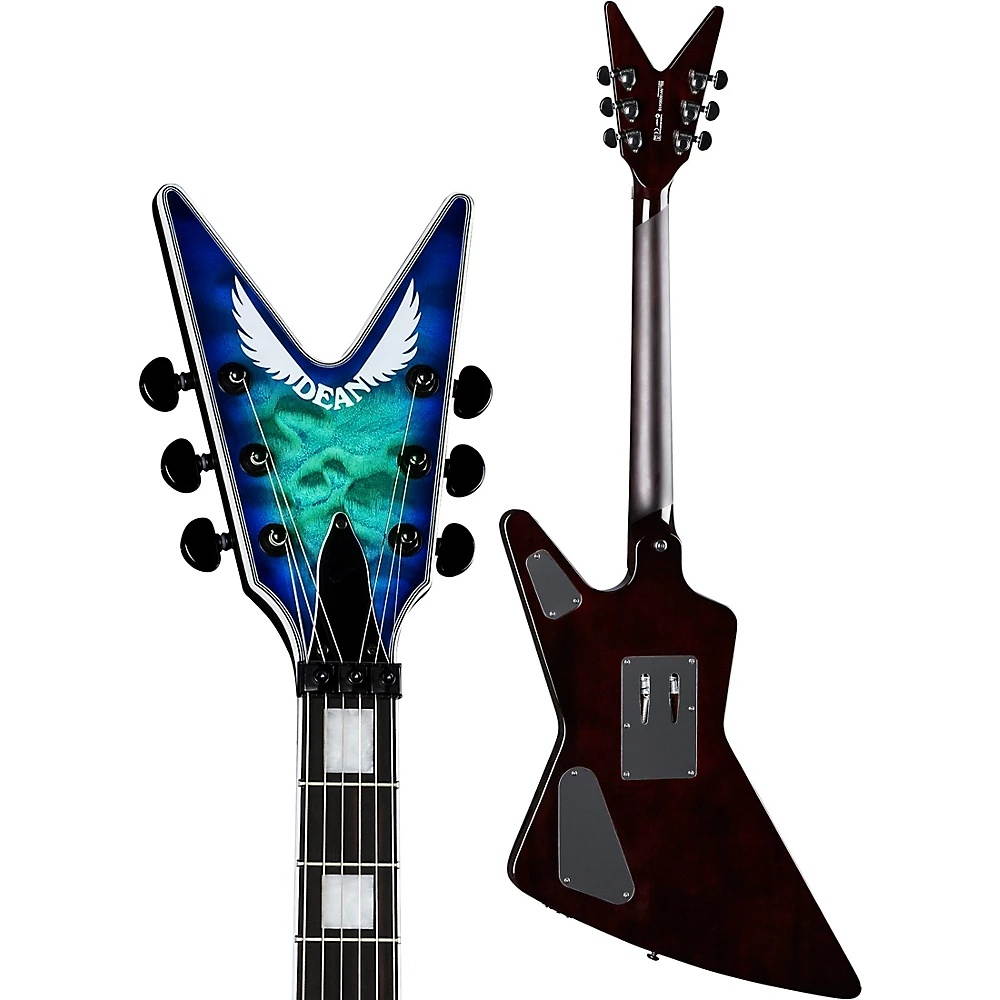 Dean Z Select Quilt Top with Floyd Electric Guitar Ocean Burst