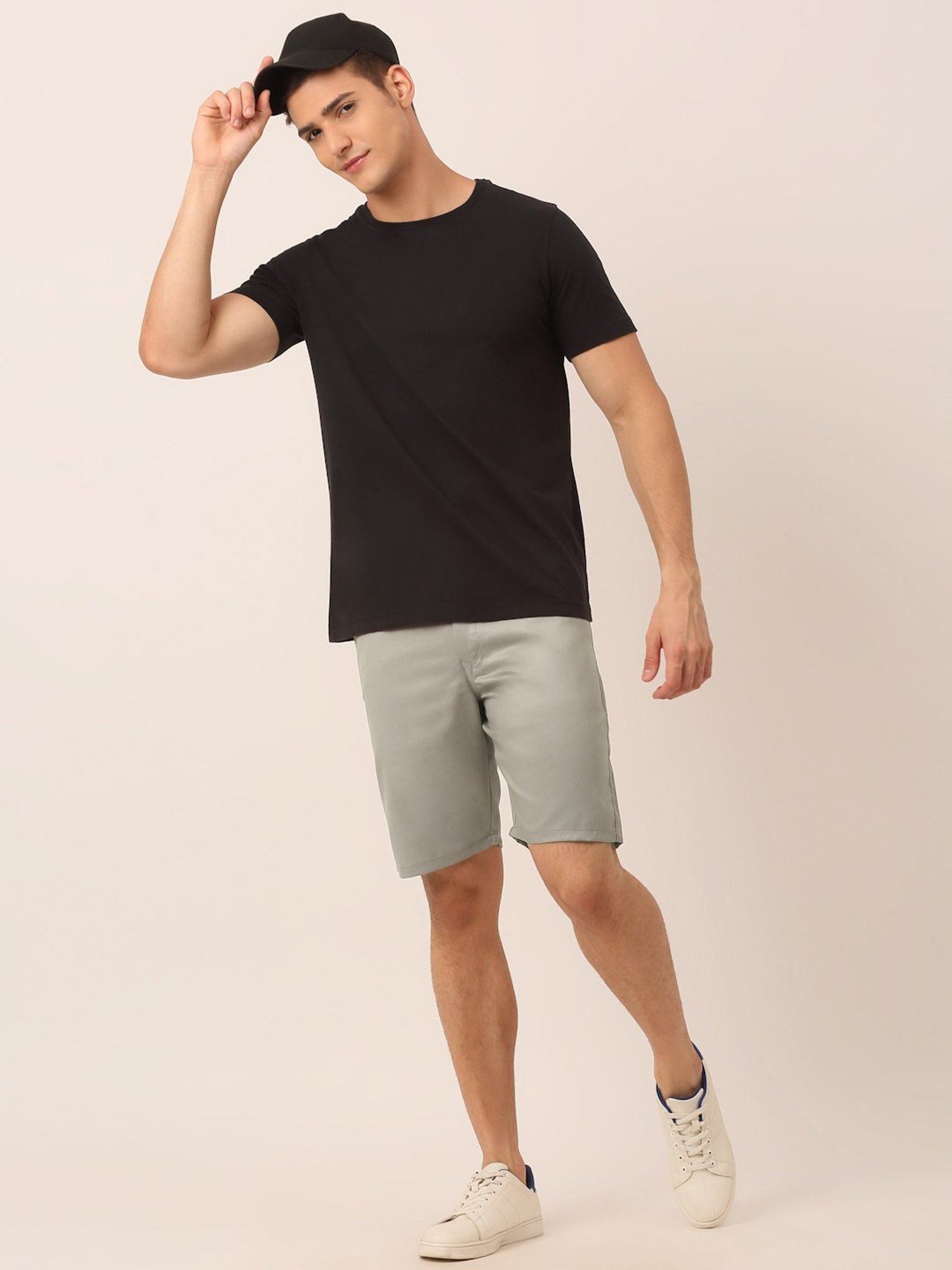 Jainish Grey Regular Fit Shorts