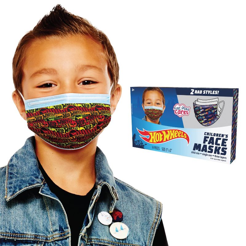 Just Play Hot Wheels Kid's Face Mask - 14pc