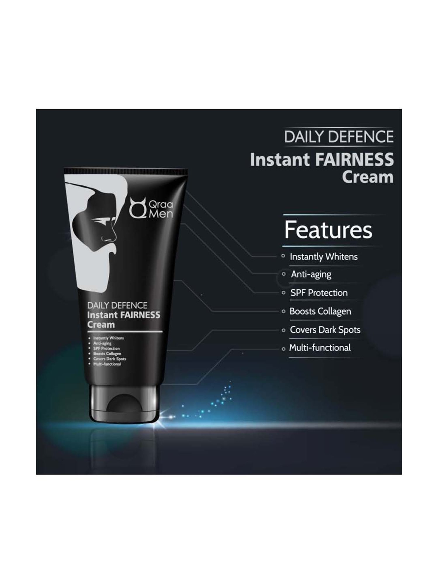 Qraa Men Daily Defence Instant Fairness Cream - 30 gm