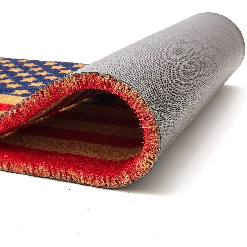 Evergreen Flag Cambridge Welcome Burlap Sassafras Switch Mat - 22" Long x 10" High