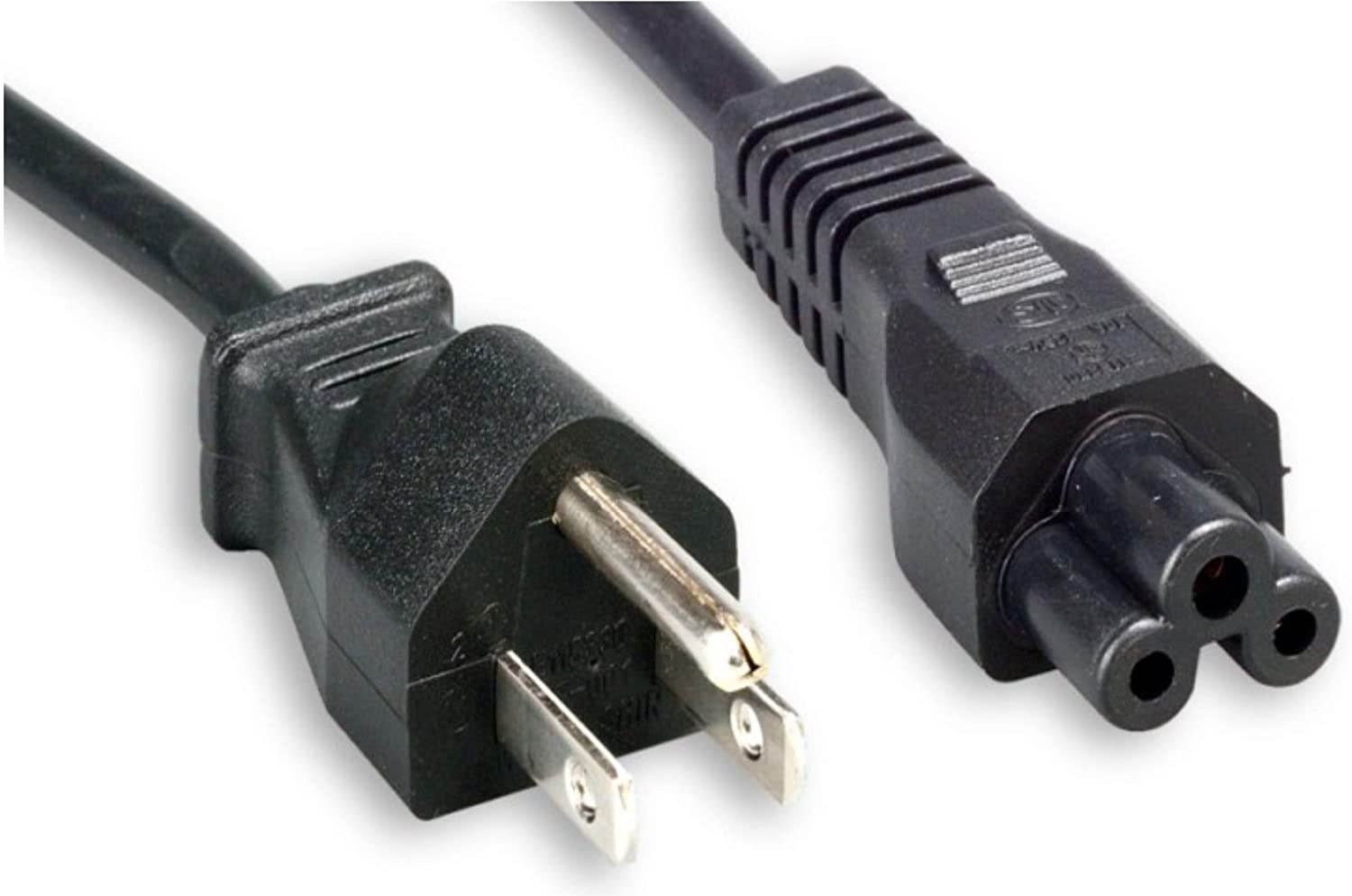 Micro Connectors, Inc. 6 feet 3 Prong "Mickey Mouse" Style Keyed Notebook Power Cord UL Approved (M05-126)