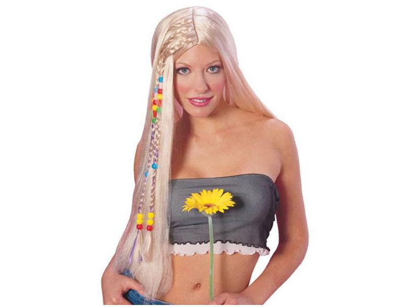 Rubies Women's Long Blonde Hippie Wig