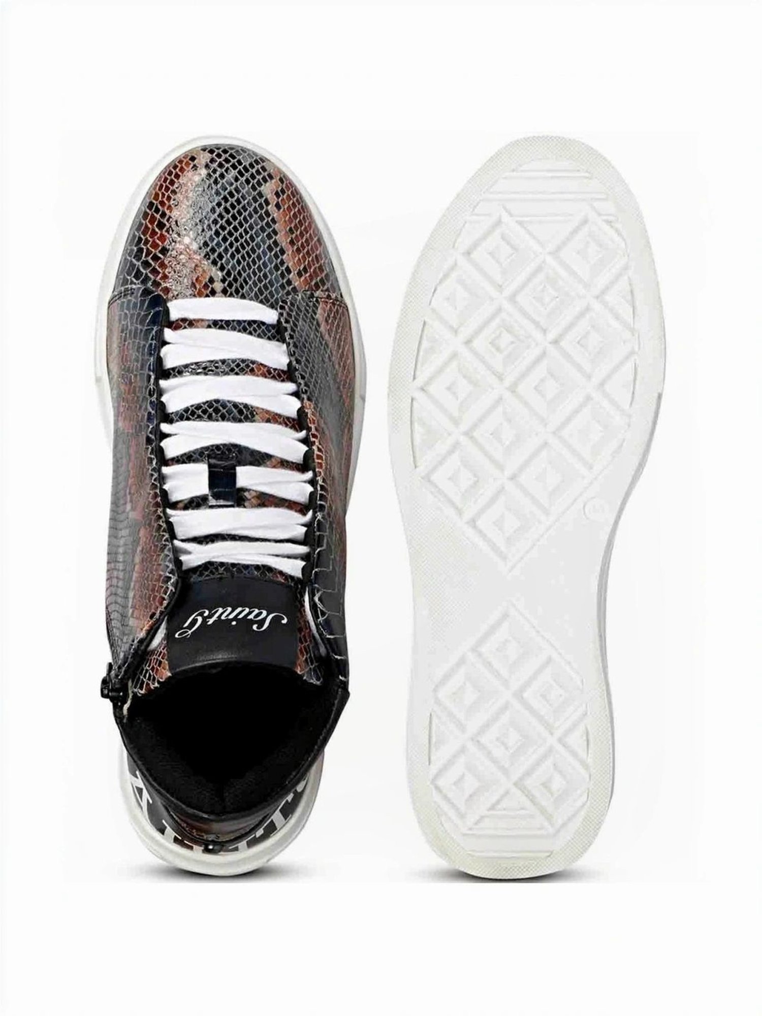 Saint G Men's Devon Blue Ankle High Sneakers