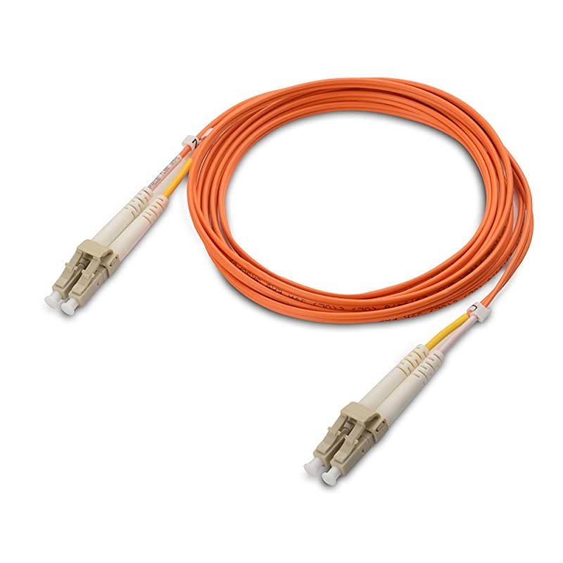 10Gb OFNP Plenum Rated Multimode Duplex 625125 OM1 Fiber Fiber Optic LC to LC Fiber Patch 2m