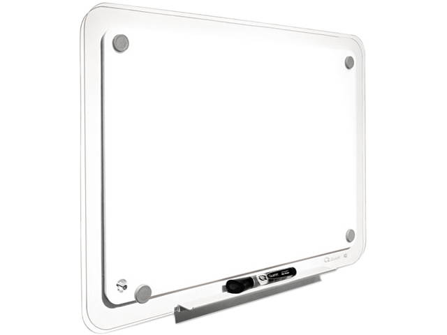 Quartet TM3623 iQTotal Erase Board, 36 x 23, White, Clear Frame, 1 Each