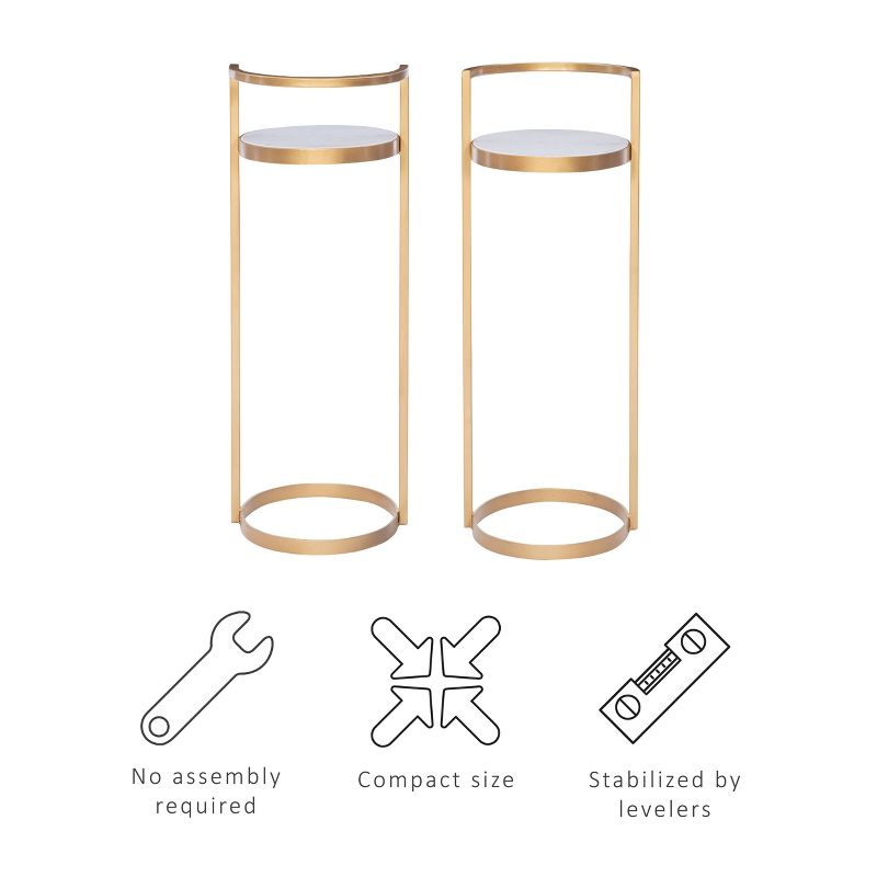 Kleier Side Table Gold - Powell Company