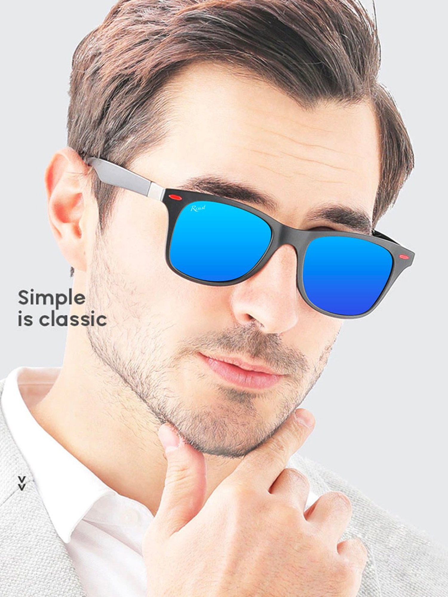 Resist Eyewear Aqua Blue Wayfarer UV Protection Unisex Sunglasses