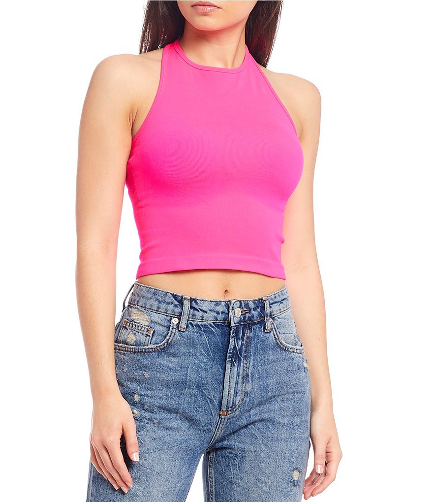 Free People Haley Racerback Cropped Knit Tank