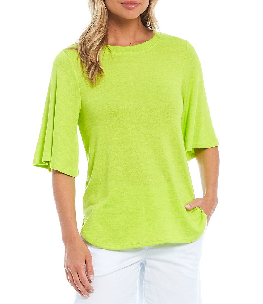 Westbound Petite Size Flounce Short Sleeve Top