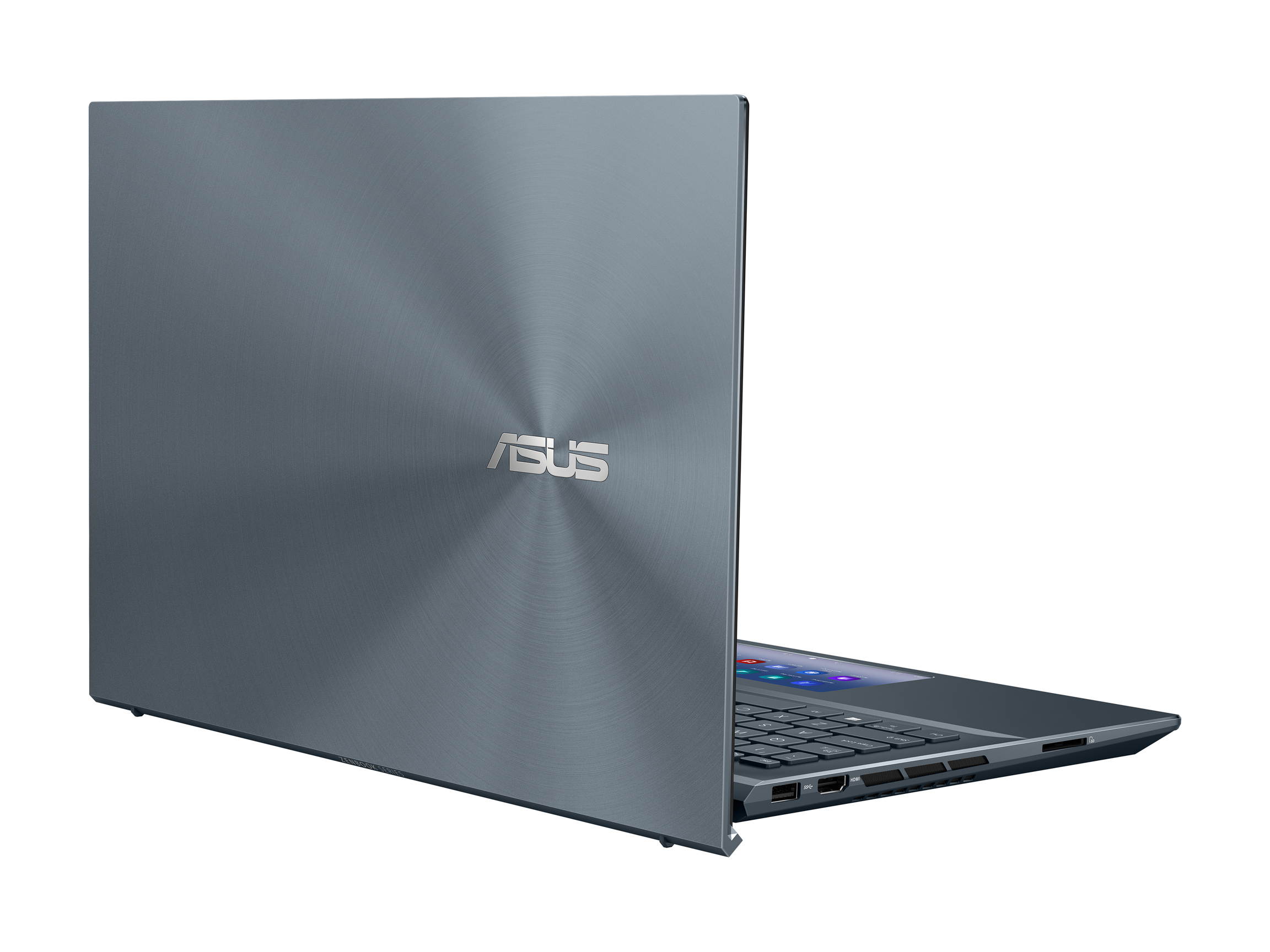 ASUS ZenBook Pro 15 OLED Ultra-Slim Laptop 15.6" 4K UHD OLED NanoEdge Bezel Touch Display, Intel Core i7-10750H, GeForce GTX 1650 Ti, 16GB RAM, 1TB PCIe SSD, Windows 10 Pro, Pine Grey, UX535LI-IH77T
