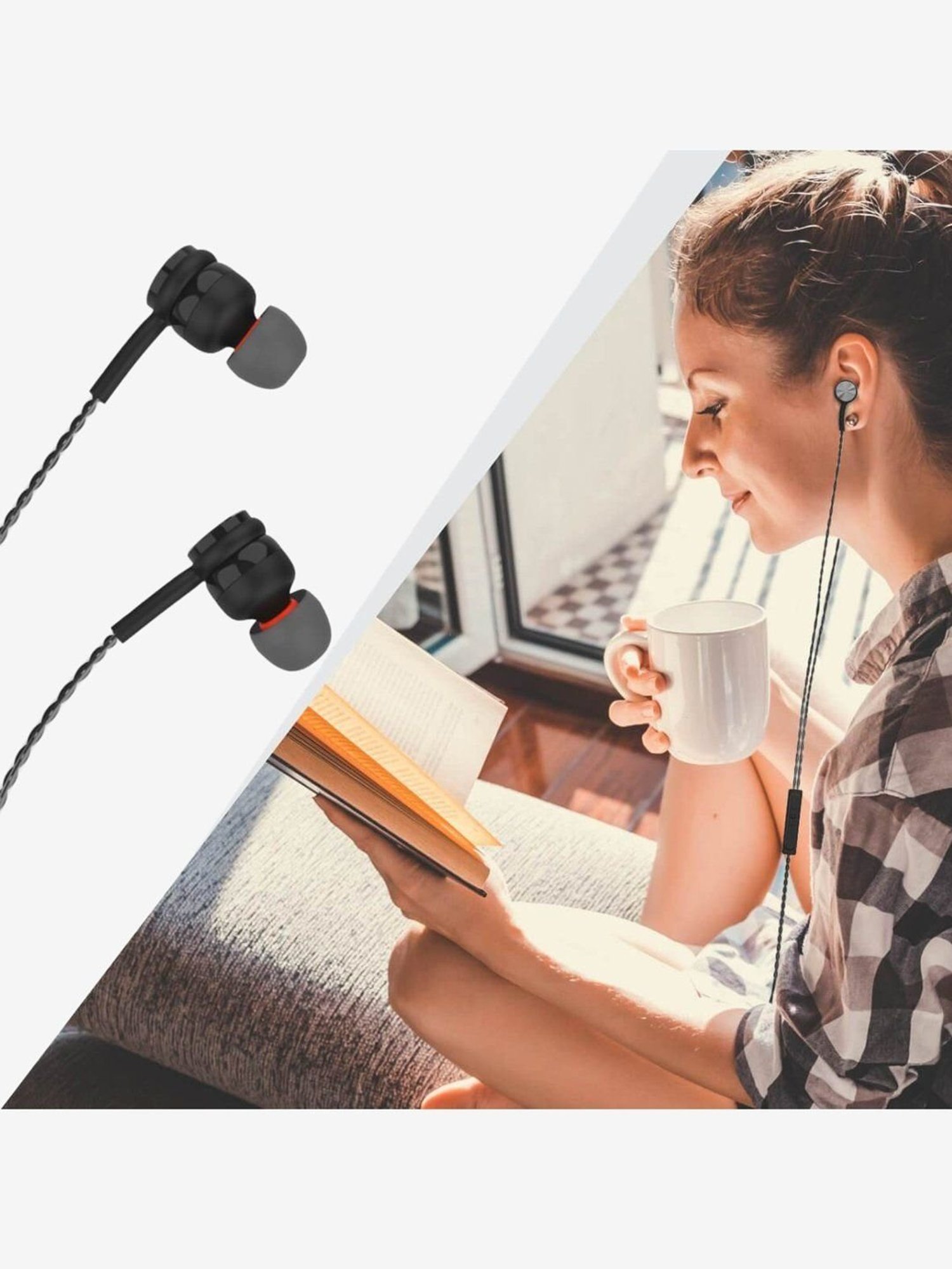 Portronics Conch Gama Por-1025 Wired Earphone With Mic (Black)