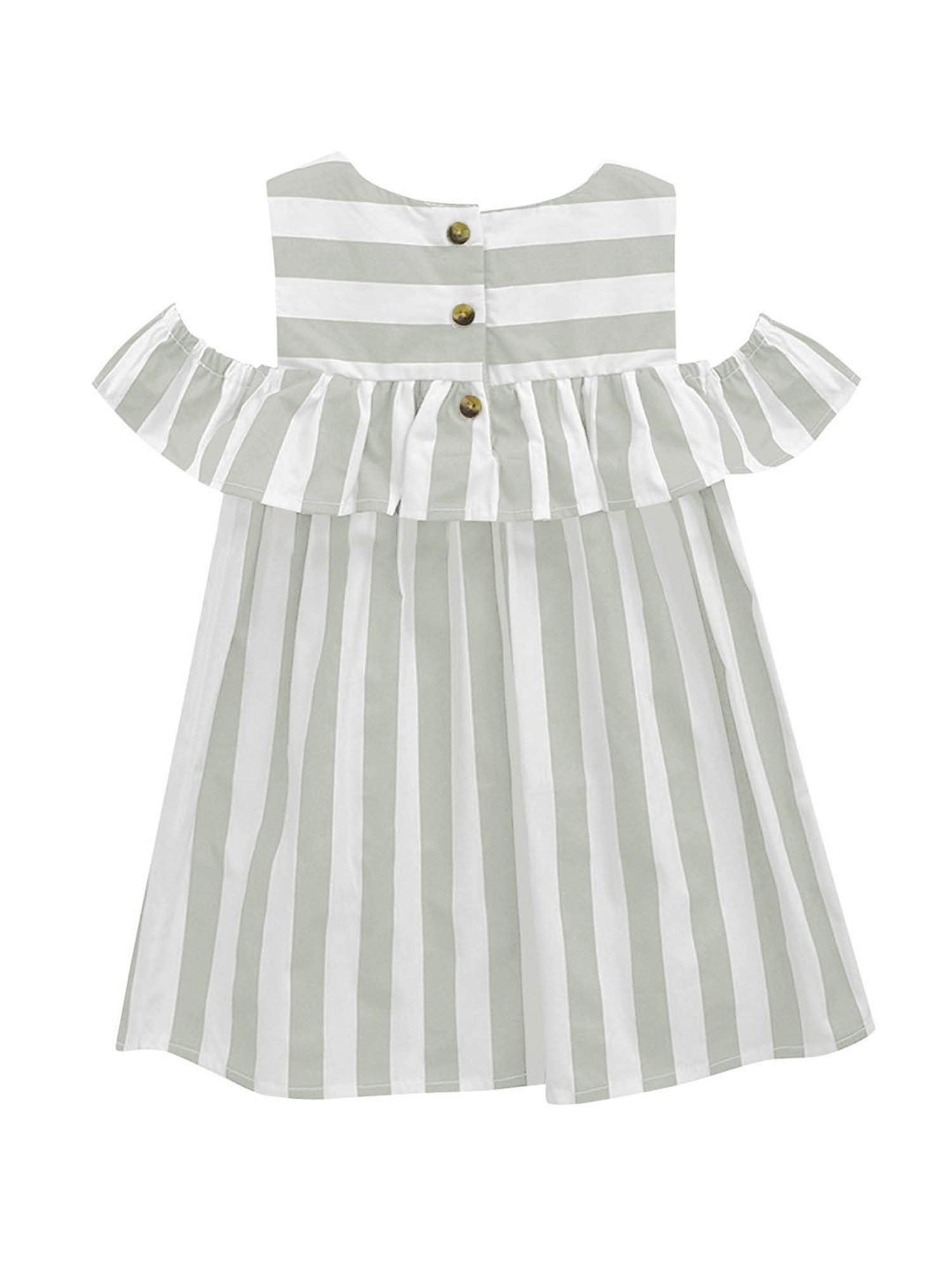 A.T.U.N. Grey & White Striped Dress