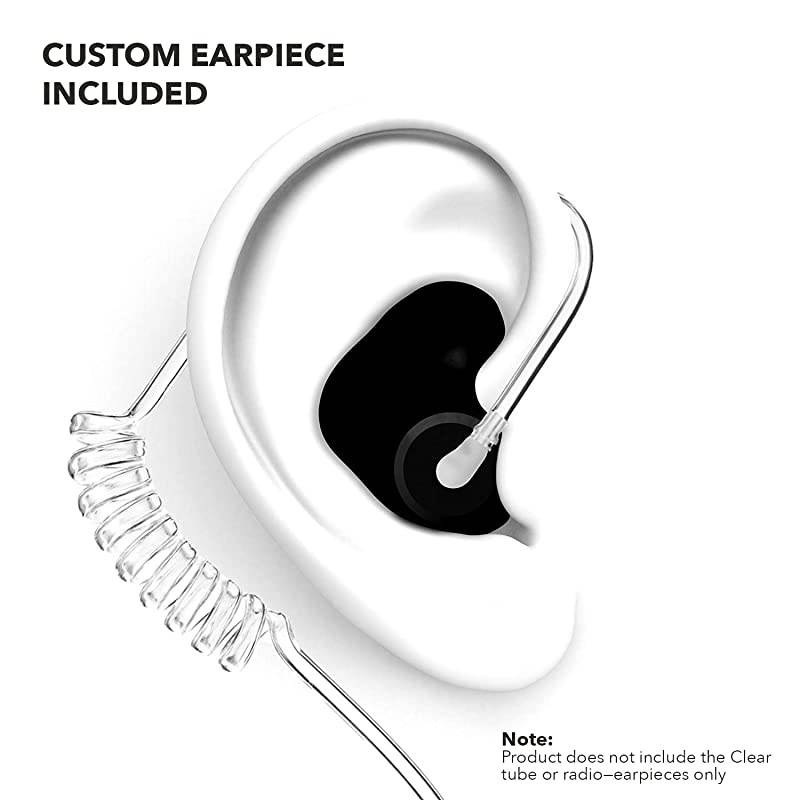 Custom Molded Security Radio Adapters ThermoFit Earpieces Designed for Clear Acoustic Tube Radios