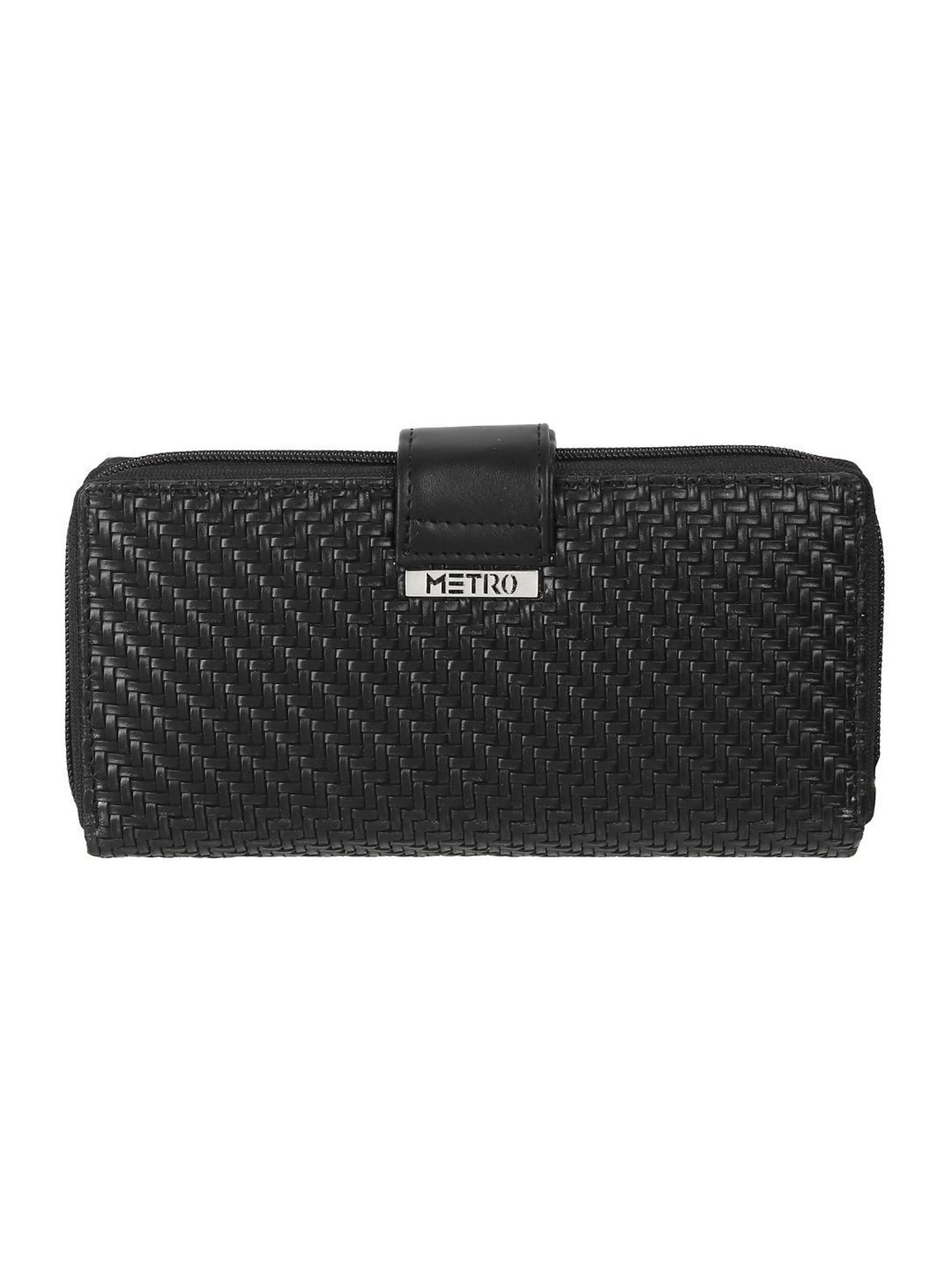 Metro Black Small Bi-Fold Wallet for Women