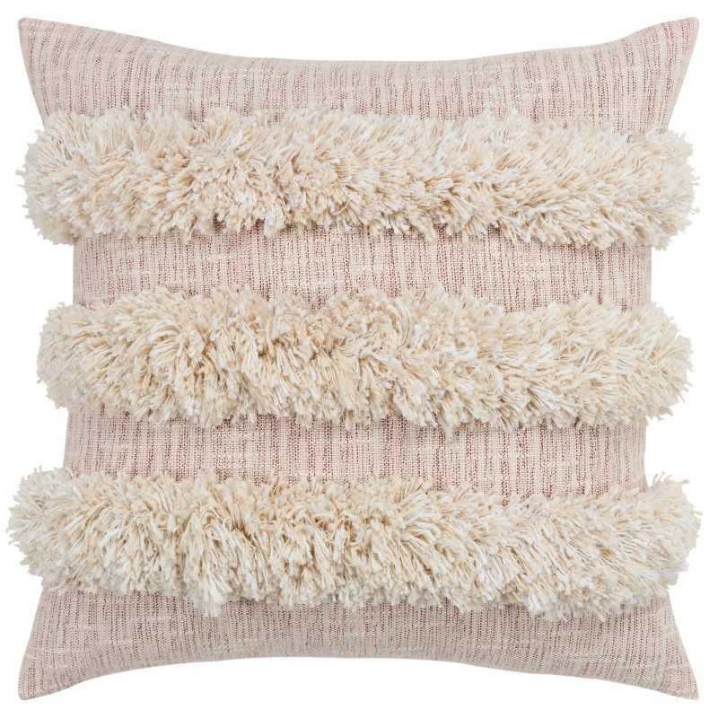 20"x20" Striped Pillow Cover Blush - Donny Osmond Home