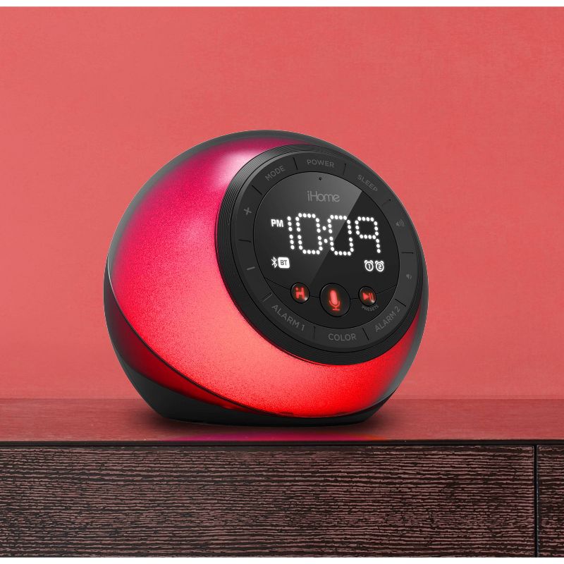 iHome IBT29 Bluetooth Alarm Clock - Black/Blue