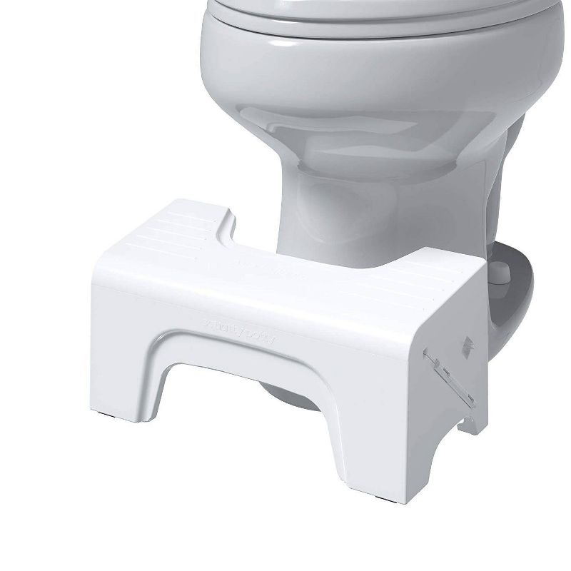 7" Fold-N-Stow Foldable Toilet Stool White - Squatty Potty