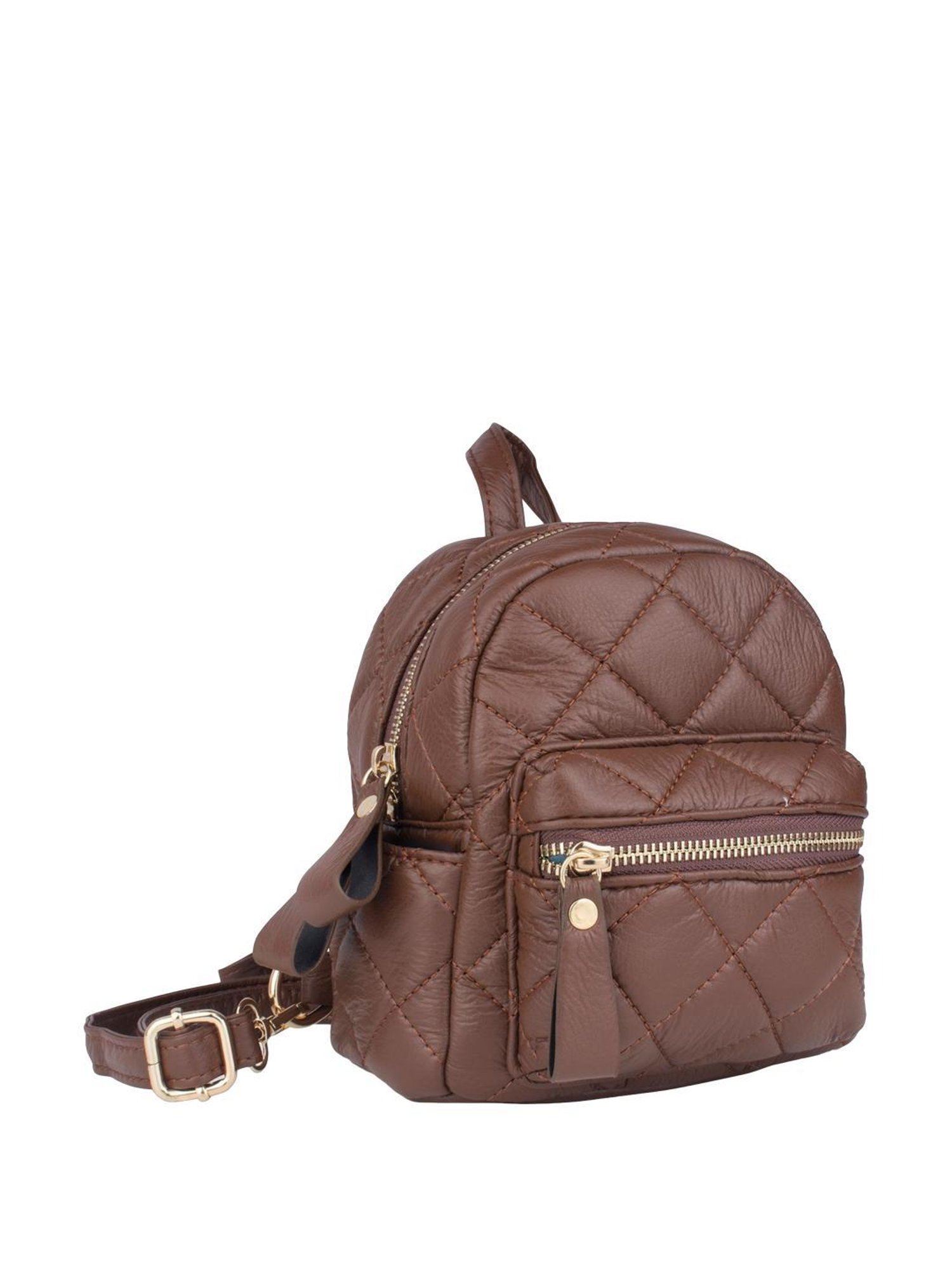 Angeline Brown PU Small Backpack