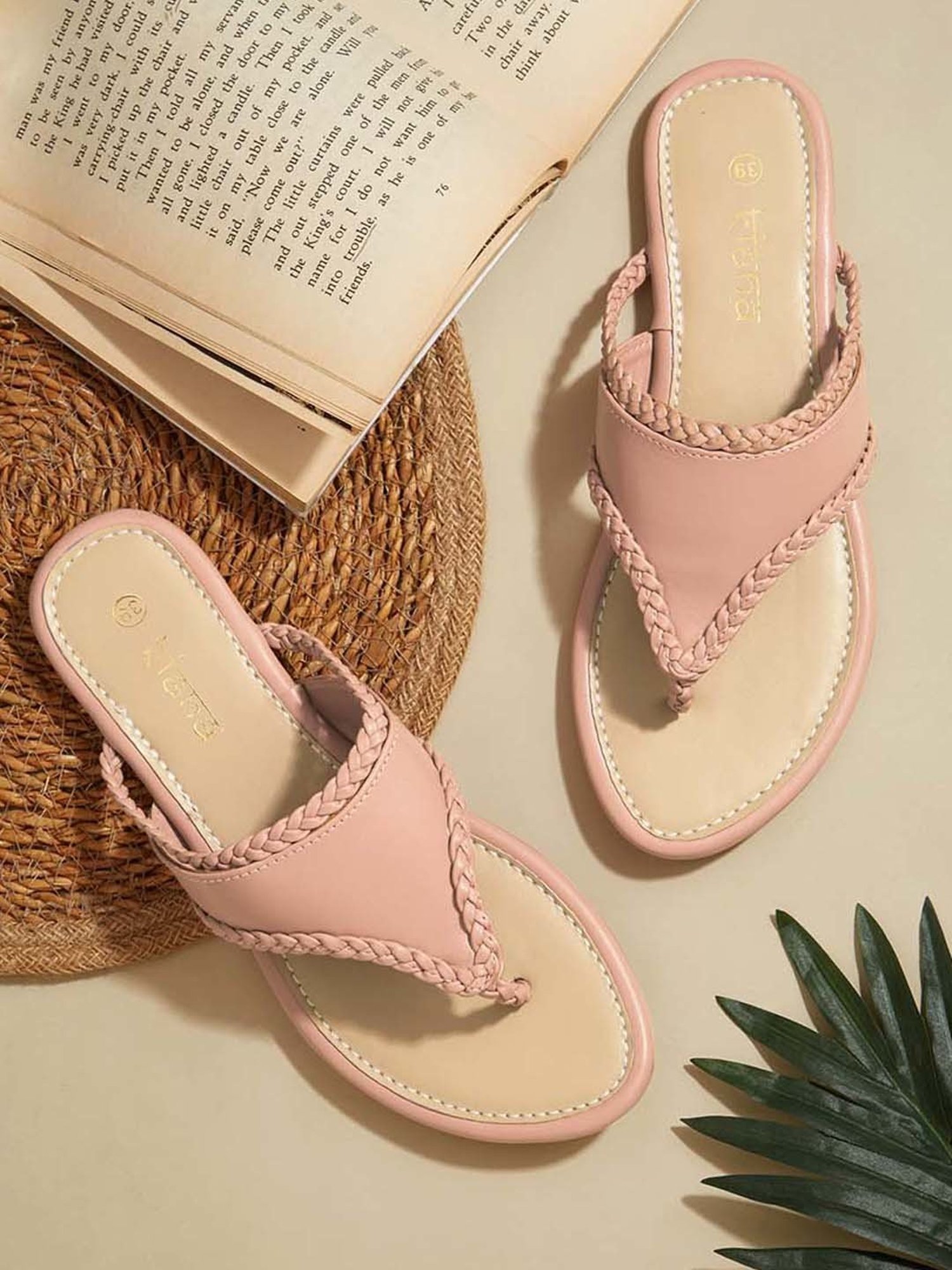 Kiana Women's Pink Thong Sandals