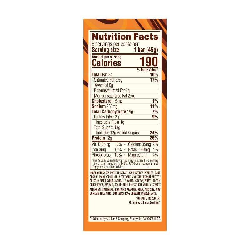 LUNA Protein Chocolate Peanut Butter Nutrition Bars - 6ct