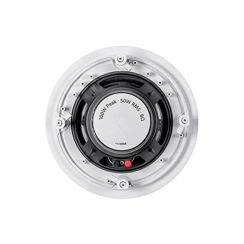 2Way Polypropylene Ceiling Speakers 8 Inch Pair with Paintable Grille Aria Series