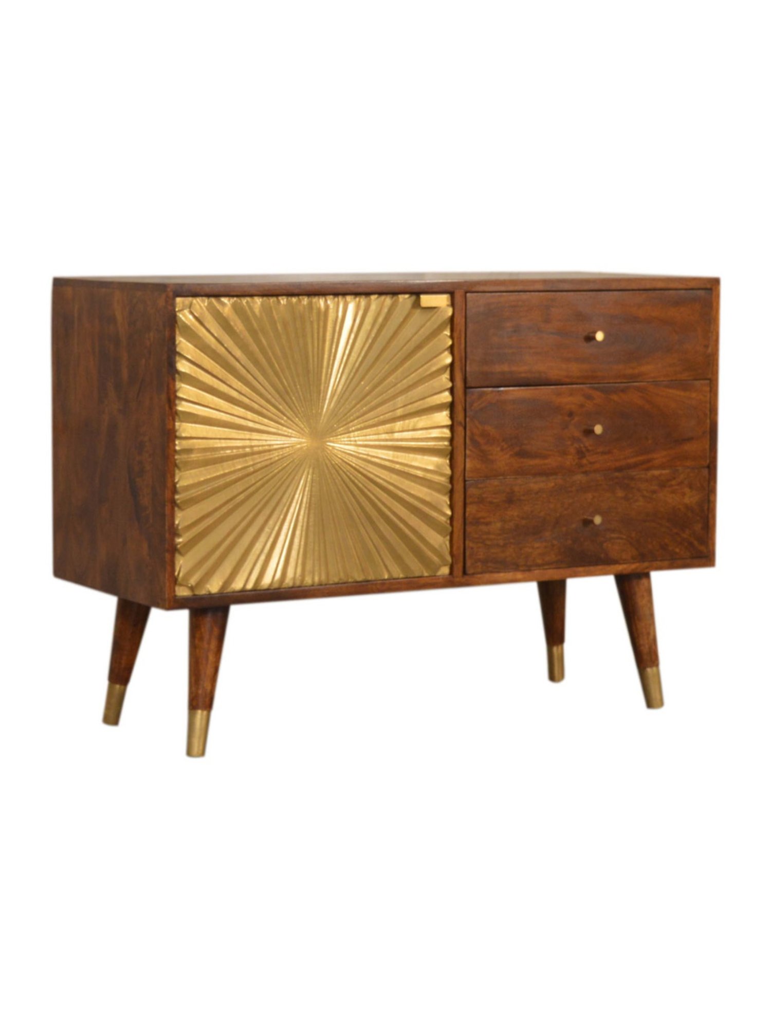 Artisan Furniture Manila Gold & Brown Wood Sideboard