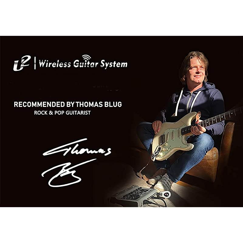 U2 Guitar Wireless System Rechargeable 2.4GHz Digital Guitar Wireless Transmitter and Receiver for Electric Guitar Bass Violin Keyboard
