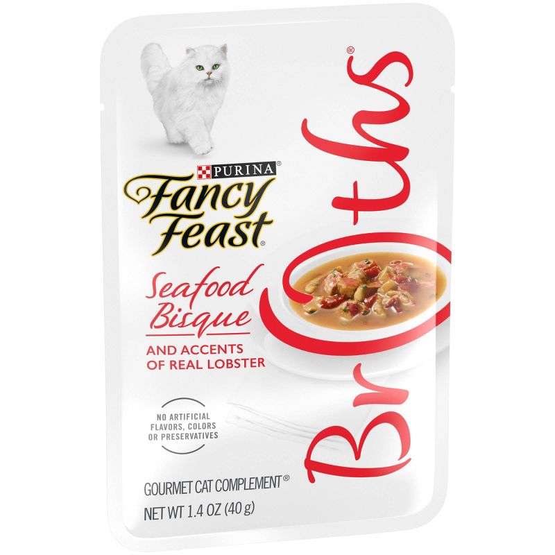 Fancy Feast Broths Seafood Bisque and Accents of Real Lobster Wet Cat Food - 1.4oz