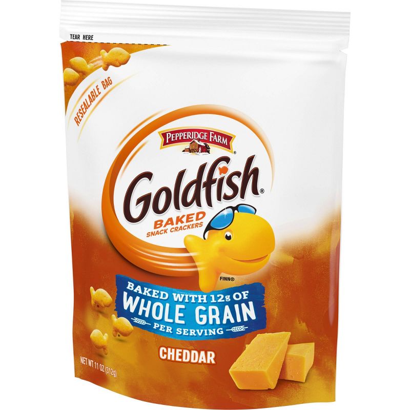 Pepperidge Farm Goldfish Baked with Whole Grain Cheddar Crackers - 11oz Resealable-Bag