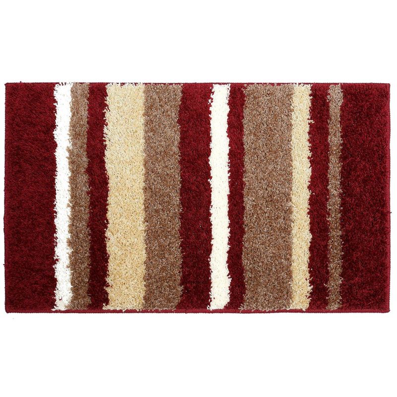 19.6"x31.5" Avalon Comfort Bath Mat Brick/Beige - Home Dynamix