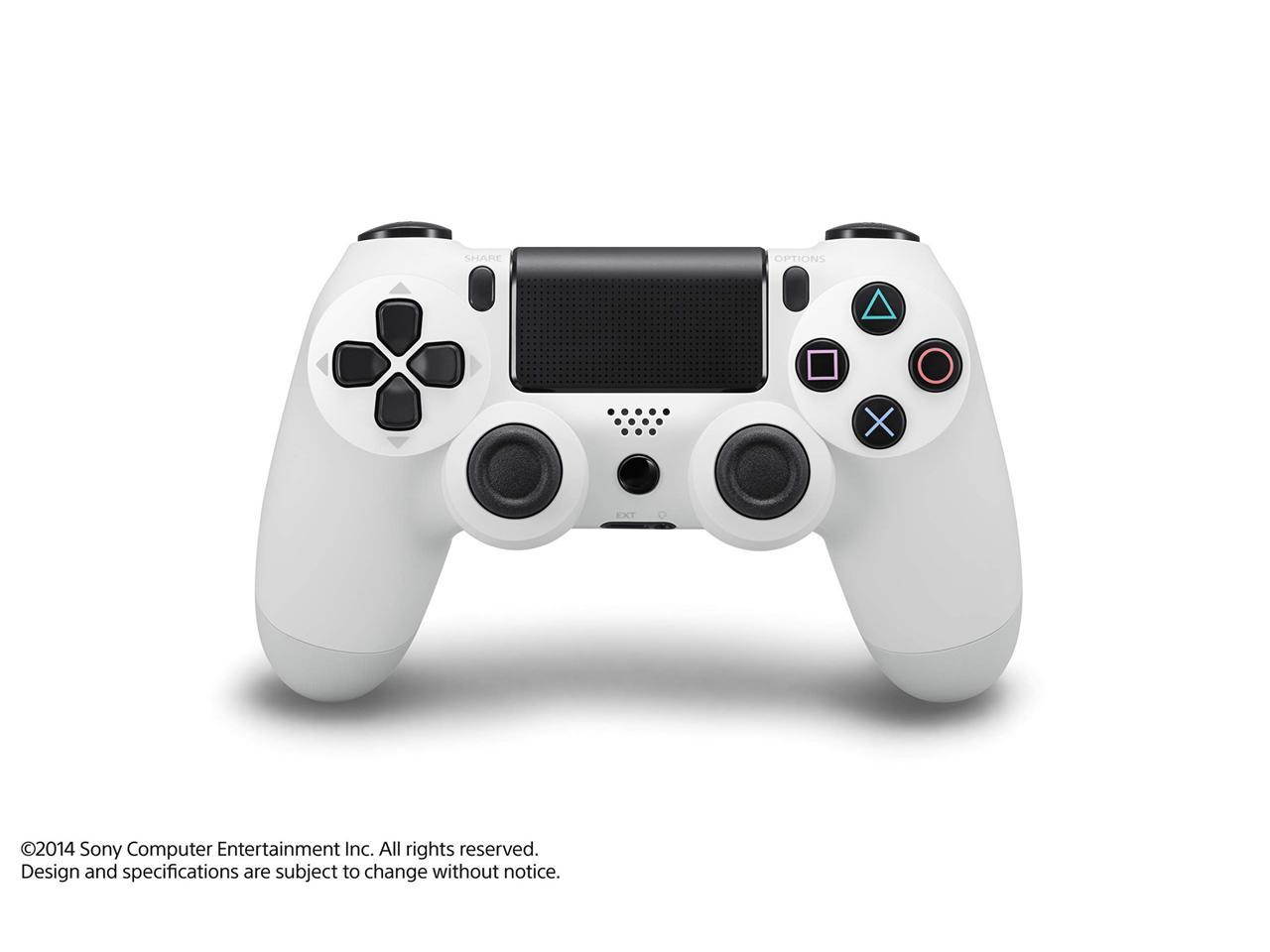 PS4 Controller Wireless, Dual Shock High Performance Gaming Controller for Playstation 4 /Pro/Slim/PC with Audio Function, Mini LED Indicator, USB Cable- Glacier White