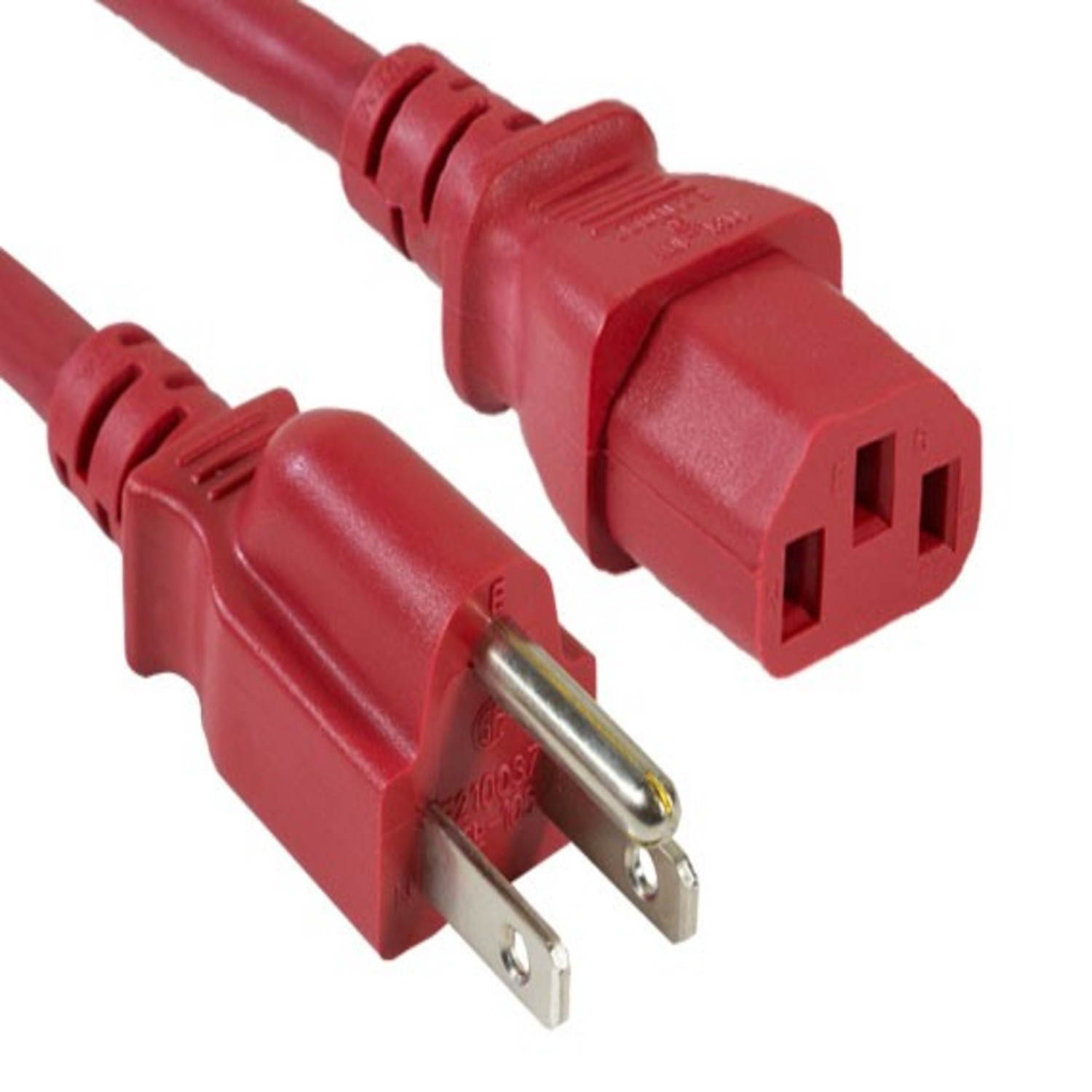 SANOXY Cables and Adapters; 4 PACK of 3ft 18 AWG Universal Power Cord (IEC320 C13 to NEMA 5-15P), Red