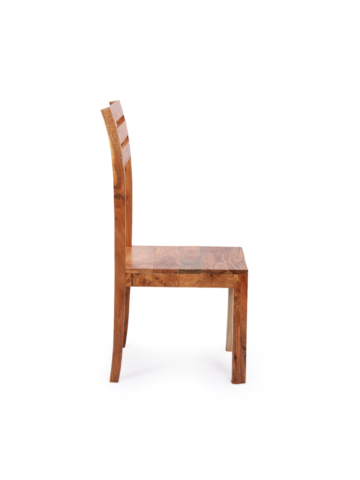 ExclusiveLane Centaur Beige Acacia Wood Handcrafted Dining Chair Natural Finish