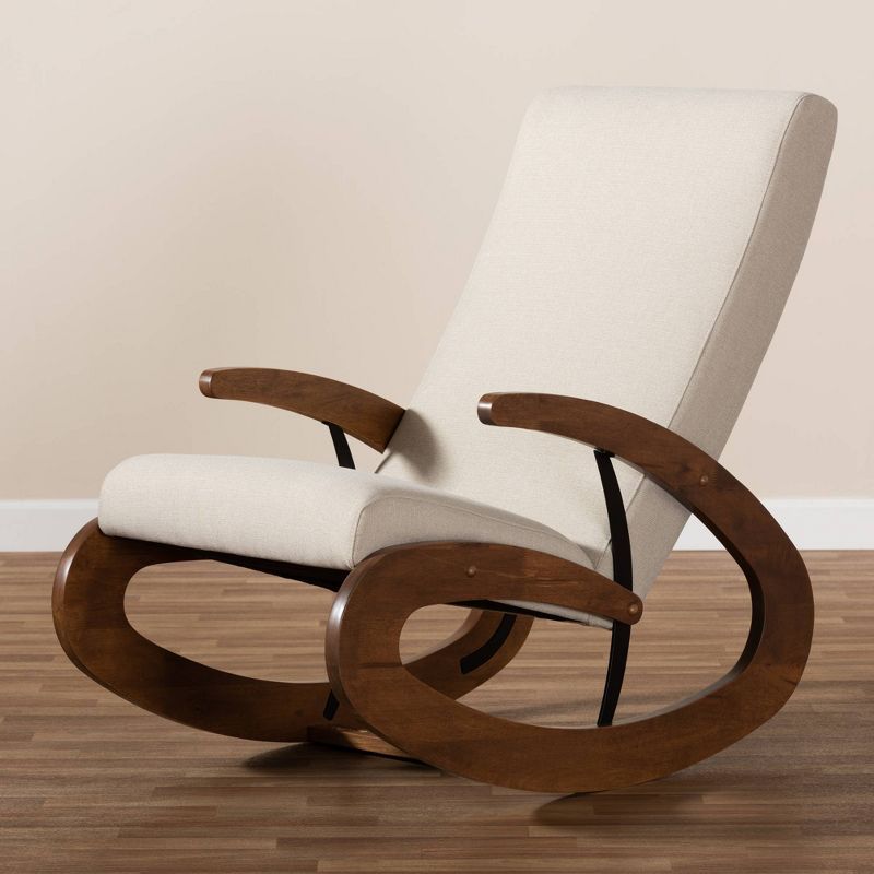 Wooden Rocking Chair Brown - Benzara