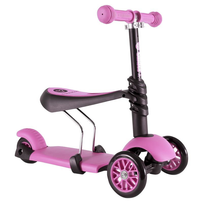 Yvolution Y Glider 3-in-1 Scooter with Removable Seat - Pink
