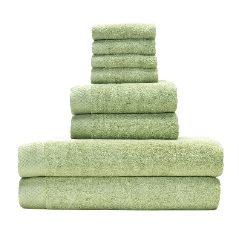 3pc Eco Melange Rayon from Bamboo Cotton Bath Towel Set Charcoal - BedVoyage