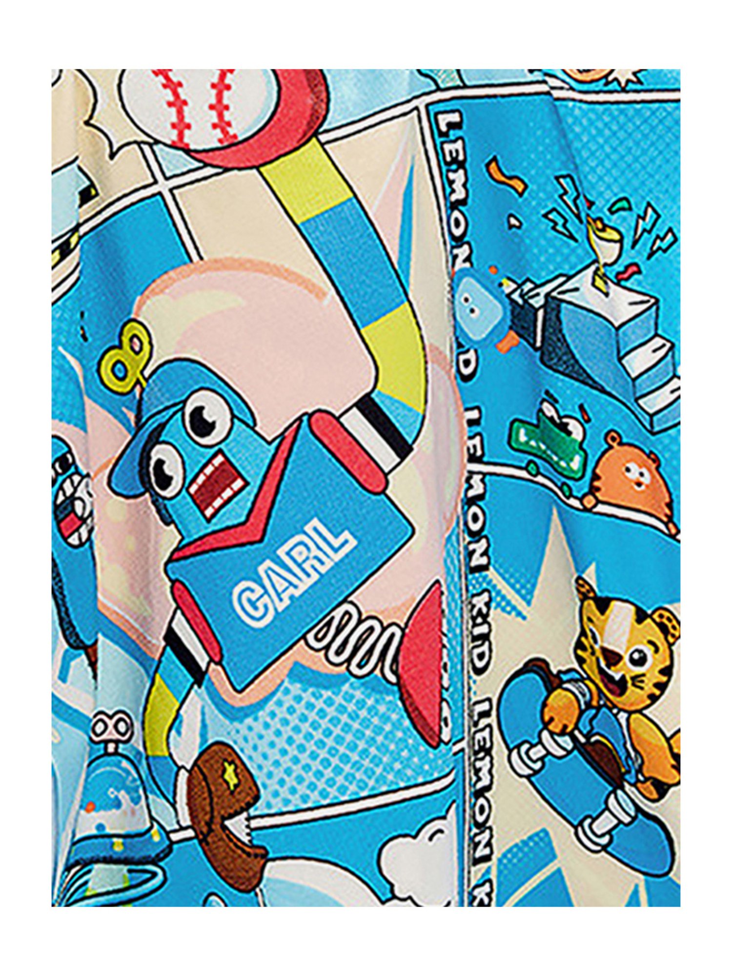 Little Surprise Box Kids Blue Printed Swim Poncho with Swim Bag