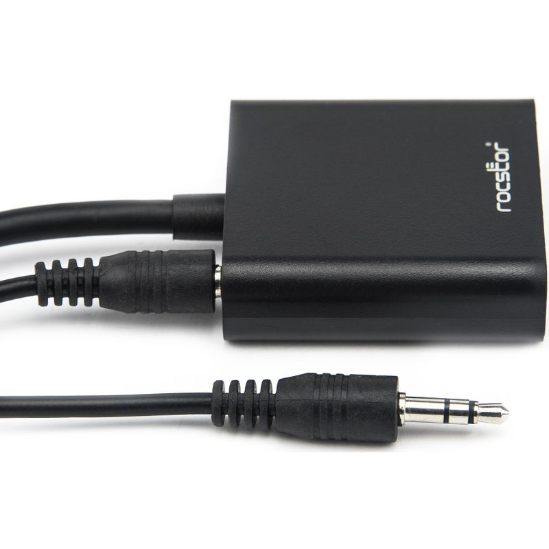 RocstorY10A187-B1 Premium HDMI to VGA + 3.5mm Audio Adapter