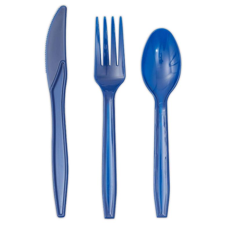 Blue Panda 168-Piece Serves 24 International World Cup Party Supplies - Disposable Plate, Napkin, Cup & Cutlery