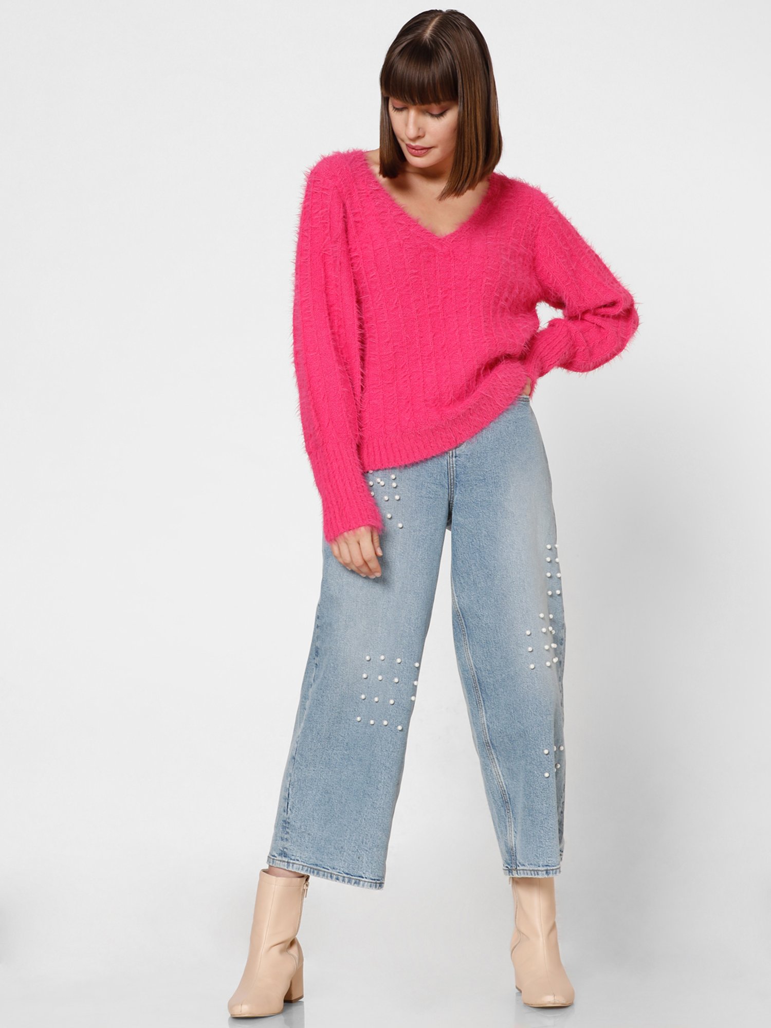 Vero Moda Fuchsia Regular Fit Pullover