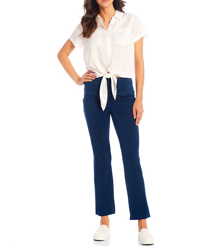 Intro Petite Size Bella Solid Double Knit Slim Her Leggings