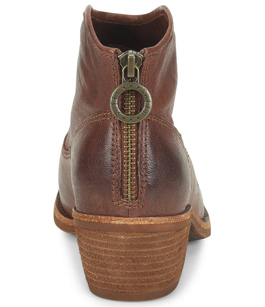 Sofft Aisley Unlined Leather Block Heel Western Booties