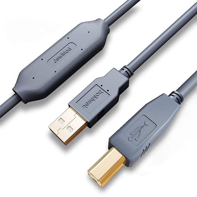 Printer Cable 10 ft,  USB Printer Cable USB 2.0 Type A Male to Type B Male Printer Scanner Cable for HP, Canon, Lexmark, Epson, Dell, Xerox, Samsung etc.