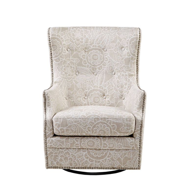 Alyce Swivel Glider Chair Cream