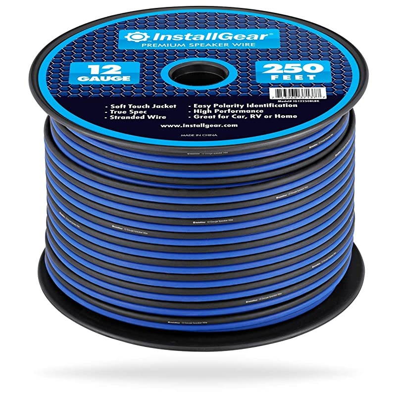 12 Gauge Speaker Wire 250feet BlueBlack