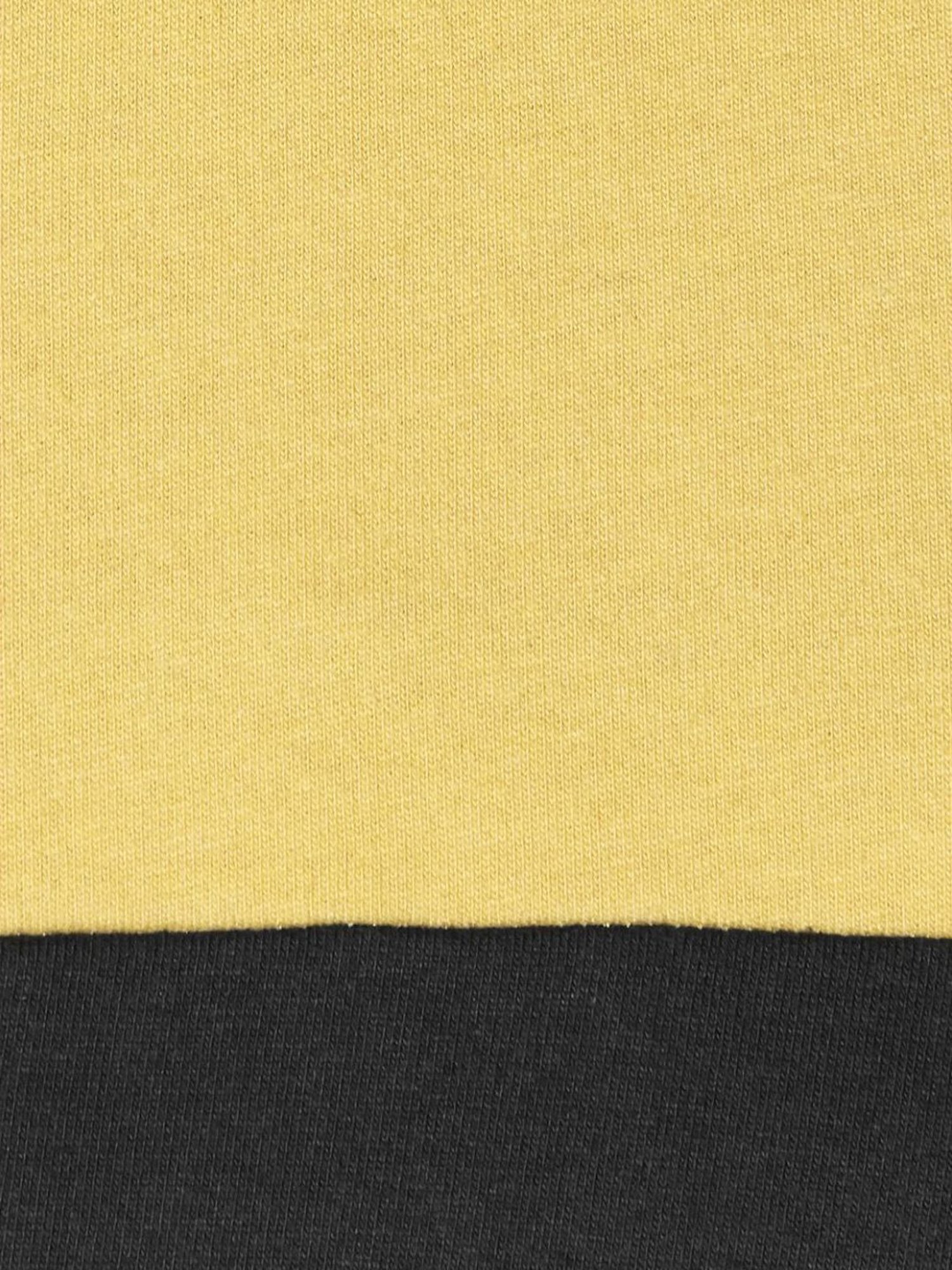 Coolsters by Pantaloons Kids Yellow & Black Cotton Color Block Full Sleeves Sweatshirt