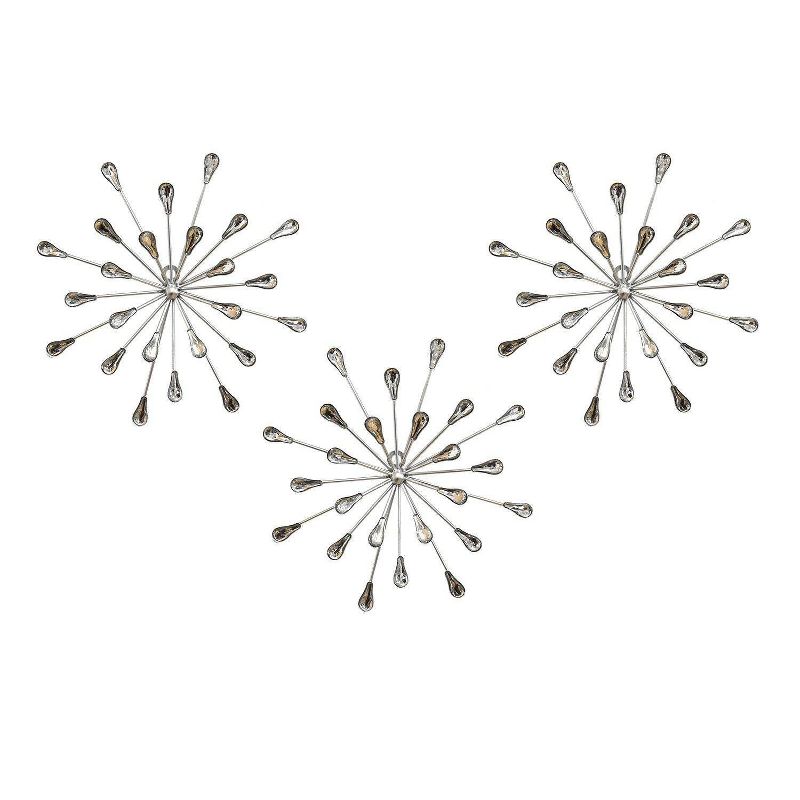 (Set of 3) 10" x 10" Acrylic Burst Wall Decor - Stratton Home Décor