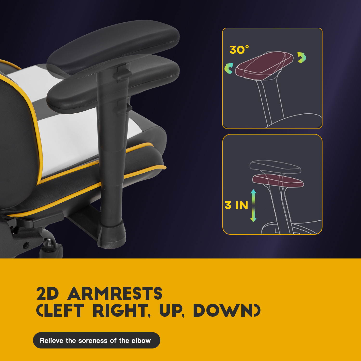 Gaming Chair Racing Office Chair PC Computer Chair with Lumbar Support Headrest Armrest Task Rolling Swivel Ergonomic PU Leather E-Sports Adjustable Desk Chair for Adults Gamer Girls(White)