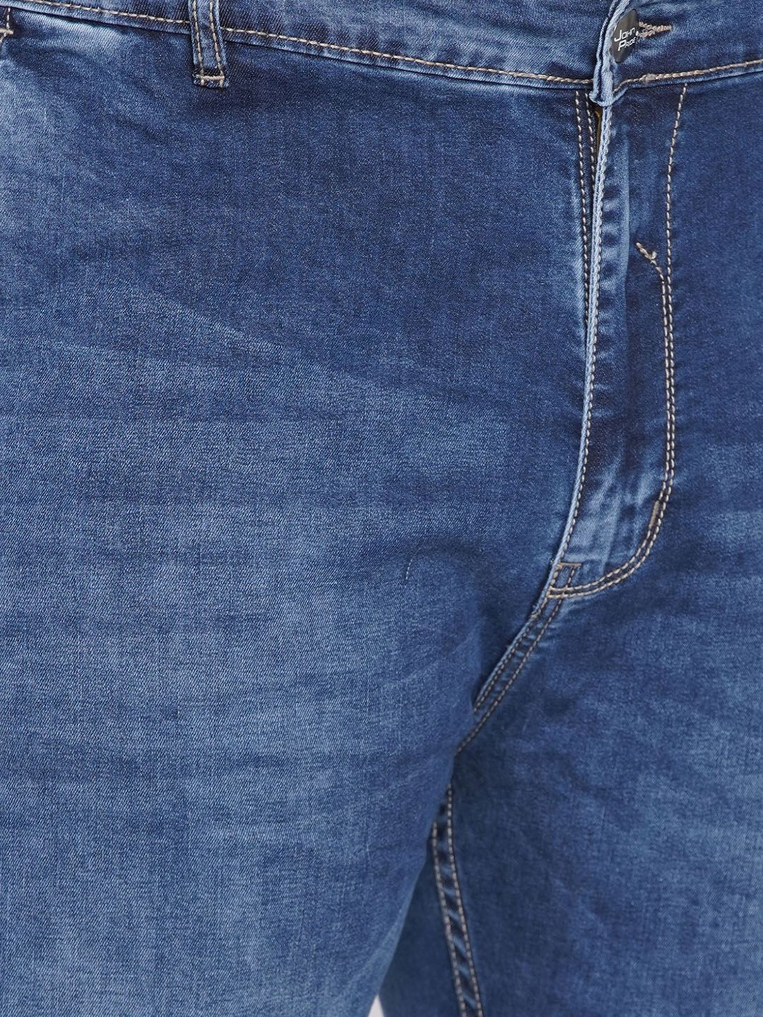 John Pride Blue Cotton Plus Size Jeans